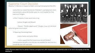 SCOTUS- Sherbert v Verner