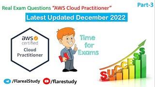 AWS Practice Exam For Beginners | Latest Real AWS Cloud Practitioner Exam CLF-C01 | Part-3 #aws