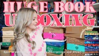 HUGE book unboxing haul!! waterstones, amazon, special editions, bookish merch & more!