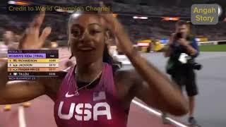 THE FASTEST WOMEN 2023 | SHA'CARRI RICHARDSON 10.65S 100 meter Women Final WORLD ATHLETICS BUDAPEST