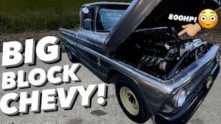 1963 C10 ROASTS TIRES with 800Hp 572 BIG BLOCK!!