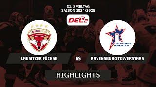 DEL2: Lausitzer Füchse vs. Ravensburg Towerstars I Highlights - 31. Spieltag | SDTV Eishockey