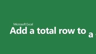 Total data in Excel