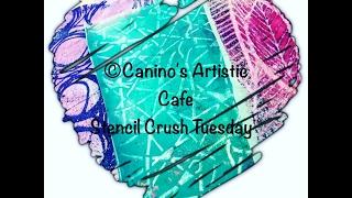 Stencil Crush Tuesday - Gelli Printing Love 2/14/17