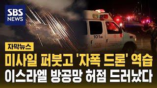 미사일로 시선 돌리고 자폭드론 띄운 헤즈볼라…이스라엘 방공망 빈틈 노렸다 (자막뉴스) / SBS