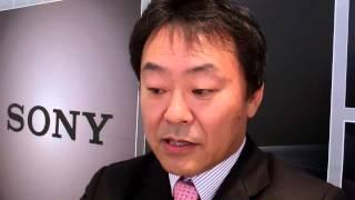 Sony's SATORU ARAI, speaks to journalist WILLIAM FARIA