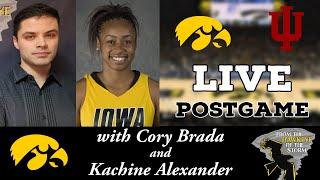 IOWA - INDIANA POSTGAME with Kachine Alexander / BIG TEN / Iowa Women's Basketball Postgame