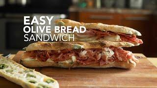 Easy Italian Olive Bread Sandwich