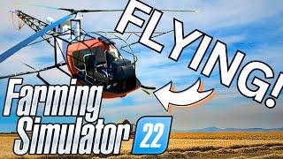 You Can FLY In Farming Simulator 22! Sprayer Helicopter Mod!