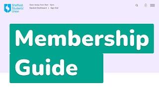 Setting up memberships guide