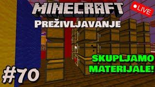 Skupljamo materijale za sljedeći Live i video! - BMK Minecraft Preživljavanje #70 [Livestream]