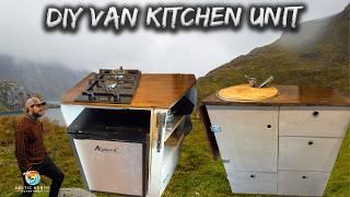 Building DIY OSB Van Kitchen and Cabinet Part 2 | Sprinter camper Van Conversion #17