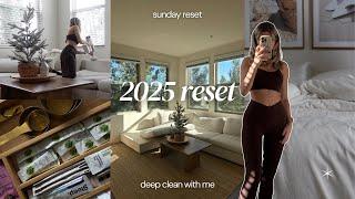 reset for 2025 | sunday reset, deep cleaning my apartment + pilates