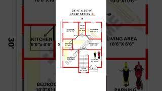 26 x 30 modern house design with parking / 26 x 30 ghar ka naksha/ 26 x 30 home design/ #buildmyhome