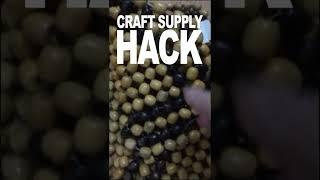 Thrift Store Craft Supplies Hack Wood Beads #shorts