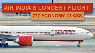 Air India's LONGEST Flight in ECONOMY: San Francisco to Bangalore on the 777-200LR