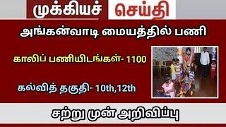 அங்கன்வாடி வேலைவாய்ப்பு 2024| Anganwadi Jobs 2024| Anganwadi Recruitment 2024 | TN Govt Jobs 2024