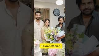 Pawan Kalyan at Varun tej and Lavanya tripati  engagement ...#pawankalyan #shorts