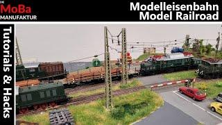 Modelleisenbahn H0 - TUTORIAL Ladegut rostige Radachsen und rostige Schienen altern/ Bau Roco Anlage