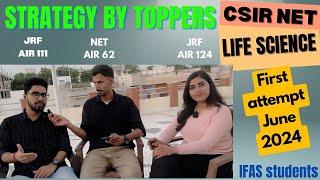 CSIR-UGC NET life science topers strategy 2024 tip how to qualify for NET JRF. #csirnetjrf #phd#ifas