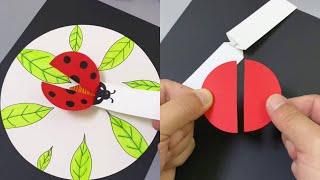 Cute little ladybugs and kids make it together!  Parent-child crafts Toddler crafts Childr