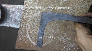 Blacksmithing - Forge Welded Square Corners in Square Bar