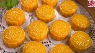 好看又好吃的豆沙馅南瓜糯米糕，软糯香甜！味道超好！Pumpkin Glutinous rice cakes stuffed with bean paste。