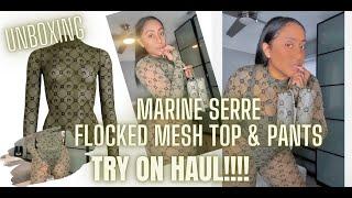 MARINE SERRE FLOCKED MESH TOP & LEGGING!