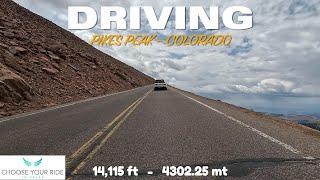 4K 60FPS - DRIVING UP TO TOP OF PIKES PEAK MOUNTAIN - COLORADO  - Original sounds.