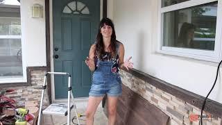 INSTANT CURB APPEAL with DIY, EASY INSTALL FAKE WOOD, how to install yourself fast and easy!