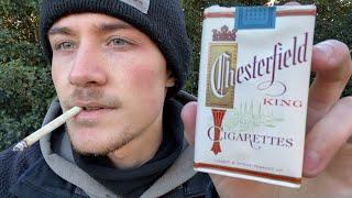 Smoking a 1960’s Chesterfield King Size Unfiltered Cigarette (Discontinued) - Review