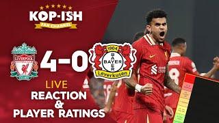 LIVERPOOL 4-0 BAYER LEVERKUSEN | LIVE MATCH REACTION & PLAYER RATINGS | REDS DESTROY BAYER