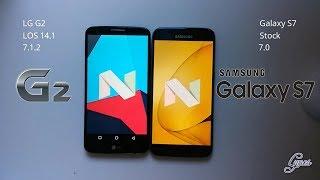 LG G2 Nougat VS Galaxy S7 Nougat - 3 Years Apart