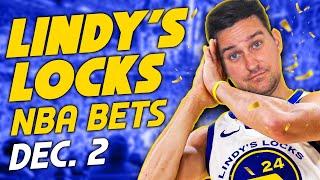 NBA Picks for EVERY Game Monday 12/2 | Best NBA Bets & Predictions | Lindy's Leans Likes & Locks