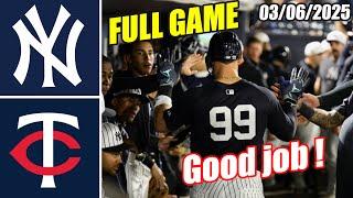 New York Yankees vs Minnesota Twins [FULL GAME] Highlights (03/06/2025) | MLB Highlights 2025