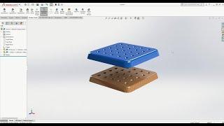 SolidWorks How to - Plastic vacuum formed shell and wooden former exploded assembly