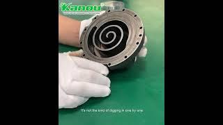 Kanou Precision Product explaination: 5-axis machining the Archimedes spiral die casting part