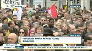 Thousands march against terror and hatred in Brussels - Kazakh TV