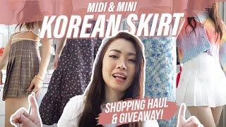 SHOPPING HAUL & GIVEAWAY! MINI & MIDI SKIRT / ROK ALA KOREA, CANTIK BANGET!