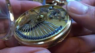 Antique musical sonnerie repeater pocket watch (musical movement profiled)