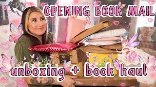 unboxing book mail + book haul  special editions, gifts, handmade fanfic, & romance books