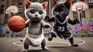 Kitten Fight for Friend’s Dream | Street Basketball King #aicatstory #cat #catlover #cutecat