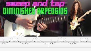 Sweep picking & tapping Diminished Arpeggio lick- with TABs