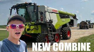 NEW COMBINE!!!!! Claas Lexion 8600!!!! Day in the Life of a 18-year-old farmer