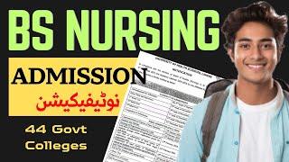 Notification of BS Nursing Admission 2025-2028  in Punjab  :  BSN Admission in DHQ Nursing Colleges