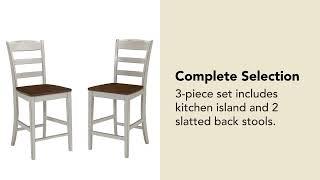 Home Styles 5020-948 Monarch Kitchen Island with Two Stools