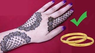 Mehndi Designs - simple mehndi design Trick With Bangle | Simple Mehndi | Mehndi Planet