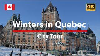 Quebec City in Winter - Canada  || Travelog || Vlog || 4K HD