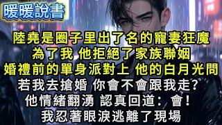 陸堯是圈子裡出了名的寵妻狂魔。為了我，他拒絕了家族婚姻，三年如一日地寵我。直到他的白月光出現在婚禮前的單身派對上... #一口氣看完 #小說 #推文 #爽文#甜文#現代言情