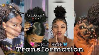 ~Quick and easy Curly hairstyles compilation// (3a,3c)hair transformation